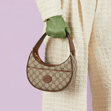 Half-Moon-Shaped Mini Bag with Interlocking G 726843 Brown