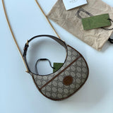 Half-Moon-Shaped Mini Bag with Interlocking G 726843 Brown