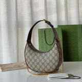 Half-Moon-Shaped Mini Bag with Interlocking G 726843 Brown