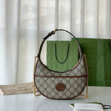 Half-Moon-Shaped Mini Bag with Interlocking G 726843 Brown