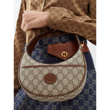 Half-Moon-Shaped Mini Bag with Interlocking G 726843 Brown