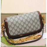 Horsebit 1955 GG Supreme Canvas Should Bag 735178 Brown