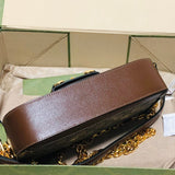Horsebit 1955 GG Supreme Canvas Should Bag 735178 Brown