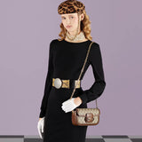 Horsebit 1955 GG Supreme Canvas Should Bag 735178 Brown