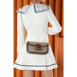 Horsebit 1955 GG Supreme Canvas Should Bag 735178 Brown