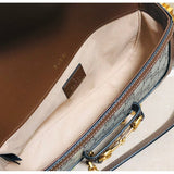 Horsebit 1955 GG Supreme Canvas Should Bag 735178 Brown