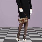Horsebit 1955 GG Supreme Canvas Should Bag 735178 Brown