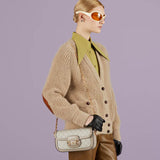 Horsebit 1955 GG Supreme Canvas Should Bag 735178 Oatmeal