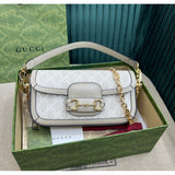 Horsebit 1955 GG Supreme Canvas Should Bag 735178 Oatmeal