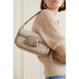 Horsebit 1955 GG Supreme Canvas Should Bag 735178 Oatmeal