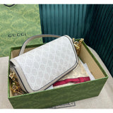 Horsebit 1955 GG Supreme Canvas Should Bag 735178 Oatmeal