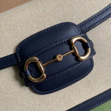Horsebit 1955 large Bag 602204 in Beige Canvas