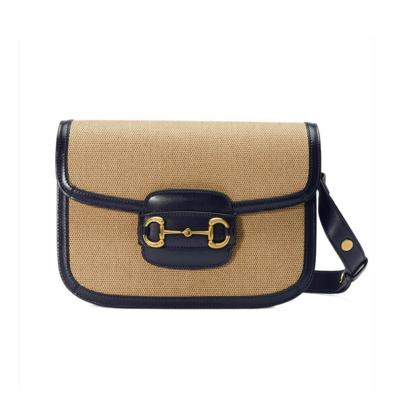 GG Horsebit 1955 large Bag 602204 in Beige Canvas