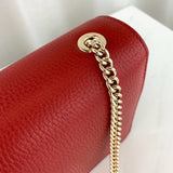 Interlocking Chain Leather Cross Body Bag 510304