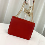 Interlocking Chain Leather Cross Body Bag 510304
