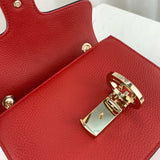 Interlocking Chain Leather Cross Body Bag 510304