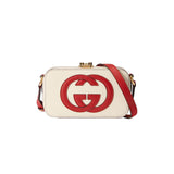 GG Interlocking G Mini Bag in White Leather 658230