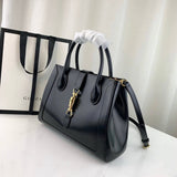 Jackie 1961 Medium Tote Bag in Black Leather 649016