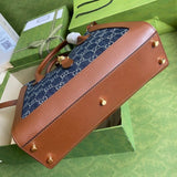Jackie 1961 Medium Tote Bag in Blue Denim 649016