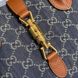 Jackie 1961 Medium Tote Bag in Blue Denim 649016