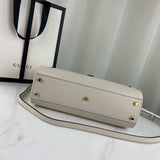 Jackie 1961 Medium Tote Bag in White Leather 649016