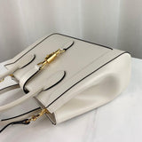Jackie 1961 Medium Tote Bag in White Leather 649016