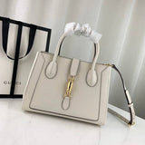 Jackie 1961 Medium Tote Bag in White Leather 649016