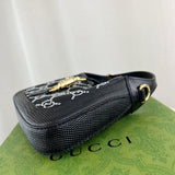 Jackie 1961 Mini Crystal GG Lizard Bag 677027 Black