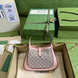 Jackie 1961 Mini Crystal GG Should Bag 677027 Black