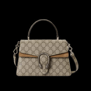GG large Dionysus Top Handle Bag 739496 Taupe Suede Trim