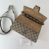 large Dionysus Top Handle Bag 739496 Taupe Suede Trim