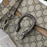 large Dionysus Top Handle Bag 739496 Taupe Suede Trim