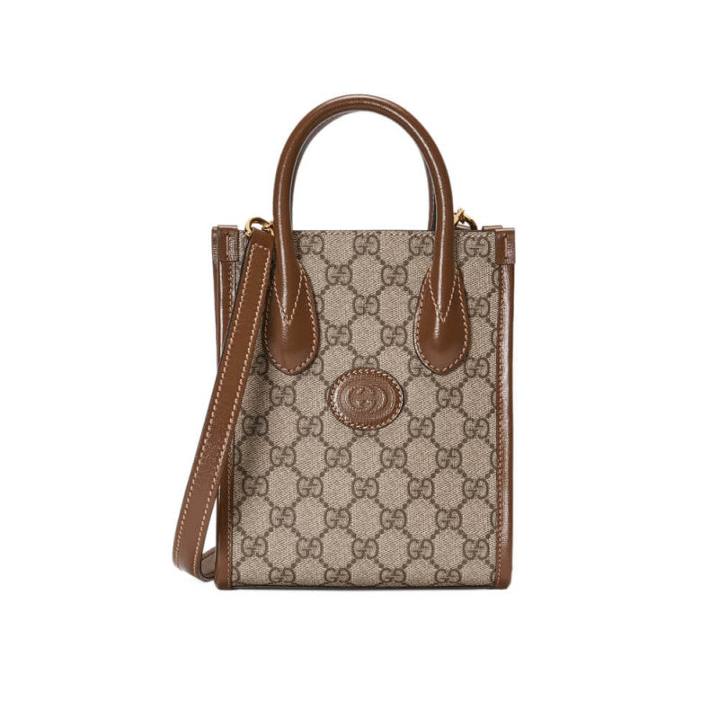 GG Mini Tote Bag with Interlocking G in GG Supreme 671623