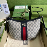 Ophidia GG large Shoulder Bag 598125 in Blue