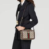 Ophidia large Shoulder Bag With Web 739392