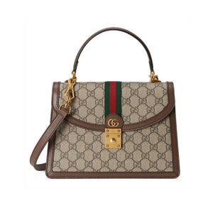 GG Ophidia large Top Handle Bag With Web 651055