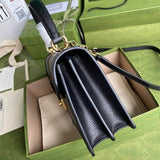 Ophidia Leather large Top Handle Bag With Web 651055