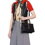 Ophidia Leather large Top Handle Bag With Web 651055