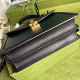 Ophidia Leather large Top Handle Bag With Web 651055