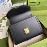 Ophidia Leather large Top Handle Bag With Web 651055