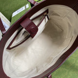 Ophidia Medium Tote With Web in Burgundy GG Canvas 631685
