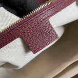 Ophidia Medium Tote With Web in Burgundy GG Canvas 631685