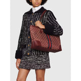 Ophidia Medium Tote With Web in Burgundy GG Canvas 631685