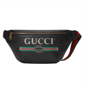 GG Print Leather Belt Bag 493869