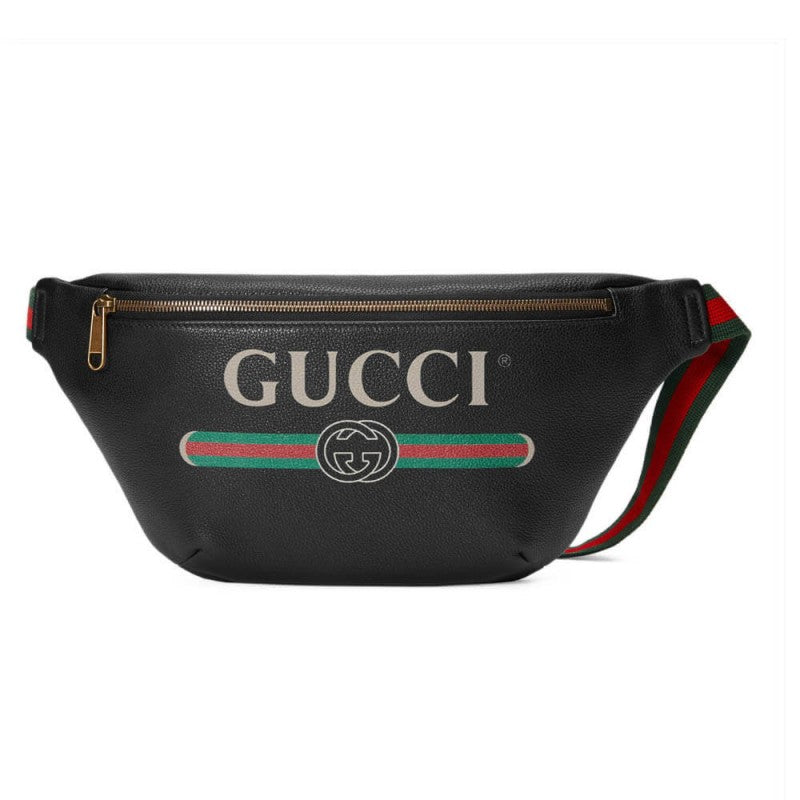 GG Print Leather Belt Bag 493869