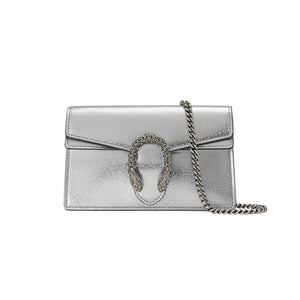 GG Silver Dionysus Super Mini Bag 476432