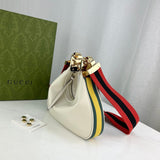 White Leather Attache large Shoulder Bag 699409