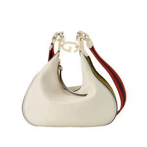 GG White Leather Attache large Shoulder Bag 699409