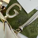 White Leather Attache large Shoulder Bag 699409