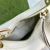 White Leather Attache large Shoulder Bag 699409